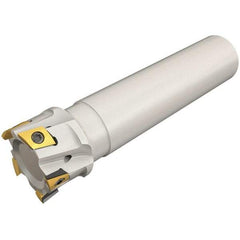 Iscar - 20mm Cut Diam, 10mm Max Depth of Cut, 20mm Shank Diam, 110mm OAL, Indexable Square Shoulder End Mill - T290 LN.T 1004 Inserts, Cylindrical Shank, 90° Lead Angle, Through Coolant, Series SumoMill - Benchmark Tooling