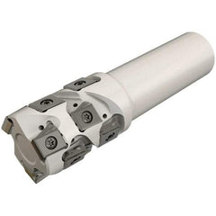 Iscar - 50mm Cut Diam, 47mm Max Depth of Cut, 40mm Shank Diam, 135mm OAL, Indexable Square Shoulder End Mill - T490 LN.T 1306 Inserts, Weldon Shank, 90° Lead Angle, Through Coolant, Series Helitang - Benchmark Tooling