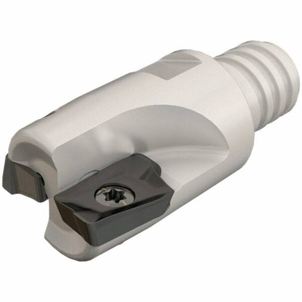 Iscar - 16mm Cut Diam, 10mm Max Depth of Cut, 23mm OAL, Indexable Square Shoulder End Mill - HM90 AP.. 1003.. Inserts, T10 Modular Connection, 90° Lead Angle, Series Heli2000, Multimaster - Benchmark Tooling