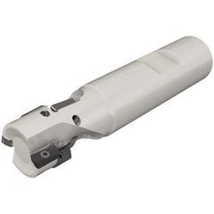 Iscar - 1-1/4" Cut Diam, 1.4" Max Depth of Cut, 1-1/4" Shank Diam, 4.3" OAL, Indexable Square Shoulder End Mill - HP ANK-07.. Inserts, Weldon Shank, 90° Lead Angle, Series Heliplus - Benchmark Tooling