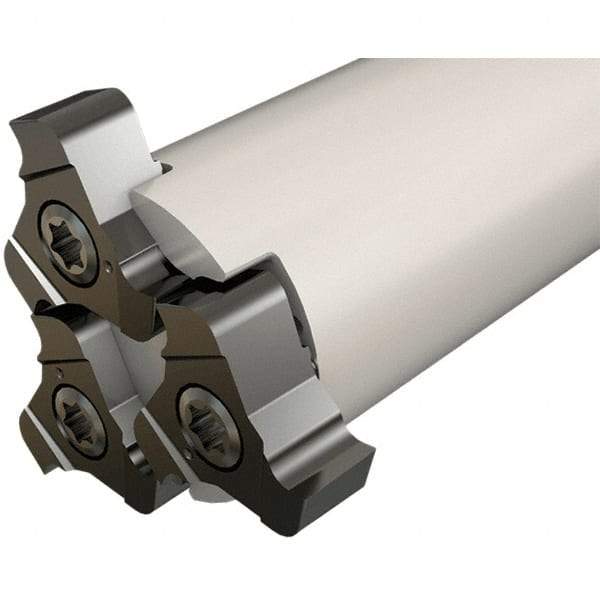 Iscar - Shank Connection, 32.2mm Cutter Diam, 3 Tooth Indexable Slotting Cutter - 0.984" Shank Diam, TRIB Toolholder, TRI Insert, Right Hand Cutting Direction - Benchmark Tooling