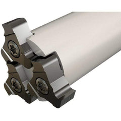 Iscar - Shank Connection, 32.2mm Cutter Diam, 3 Tooth Indexable Slotting Cutter - 0.984" Shank Diam, TRIB Toolholder, TRI Insert, Right Hand Cutting Direction - Benchmark Tooling