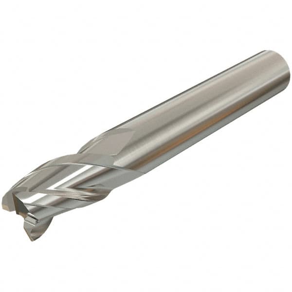 Iscar - 5mm, 8mm LOC, 6mm Shank Diam, 39mm OAL, 3 Flute, Solid Carbide Square End Mill - Single End, TiAlN Finish, Spiral Flute, 30° Helix, Centercutting, Right Hand Cut, Right Hand Flute - Benchmark Tooling