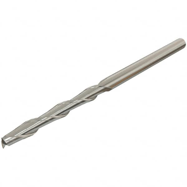 Iscar - 8mm, 50mm LOC, 8mm Shank Diam, 150mm OAL, 2 Flute, Solid Carbide Square End Mill - Single End, TiAlN Finish, Spiral Flute, 30° Helix, Centercutting, Right Hand Cut, Right Hand Flute - Benchmark Tooling