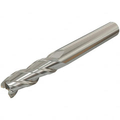 Iscar - 10mm, 22mm LOC, 10mm Shank Diam, 72mm OAL, 3 Flute, Solid Carbide Square End Mill - Single End, TiAlN Finish, Spiral Flute, 38° Helix, Right Hand Cut, Right Hand Flute - Benchmark Tooling