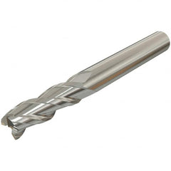 Iscar - 4mm, 12mm LOC, 4mm Shank Diam, 50mm OAL, 3 Flute, Solid Carbide Square End Mill - Single End, TiAlN Finish, Spiral Flute, 38° Helix, Right Hand Cut, Right Hand Flute - Benchmark Tooling