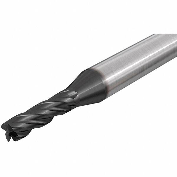 Iscar - 19mm, 32mm LOC, 20mm Shank Diam, 100mm OAL, 4 Flute, Solid Carbide Square End Mill - Single End, TiAlN Finish, Spiral Flute, 30° Helix, Right Hand Cut, Right Hand Flute - Benchmark Tooling