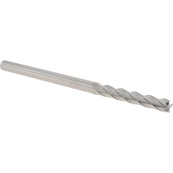 Iscar - 8mm, 50mm LOC, 8mm Shank Diam, 150mm OAL, 4 Flute, Solid Carbide Square End Mill - Single End, Uncoated, Spiral Flute, 30° Helix, Centercutting, Right Hand Cut, Right Hand Flute - Benchmark Tooling