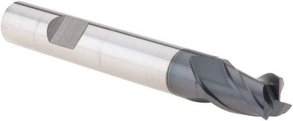 Iscar - 9.7mm, 11mm LOC, 10mm Shank Diam, 72mm OAL, 3 Flute, Solid Carbide Square End Mill - Single End, TiAlN Finish, Spiral Flute, 38° Helix, Right Hand Cut, Right Hand Flute - Benchmark Tooling