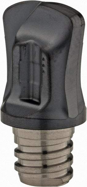 Iscar - MM FF Grade IC908 Carbide End Milling Tip Insert - TiAlN Finish, 2 Flutes, 3/8" Cutting Diam, 3/8" Depth of Cut, 0.49" Extension, 0.08" Cnr Rad - Benchmark Tooling