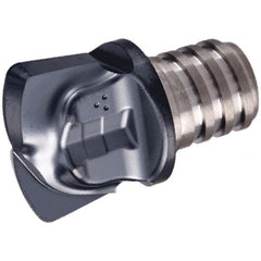 Iscar - MM FF Grade IC908 Carbide End Milling Tip Insert - TiAlN Finish, 2 Flutes, 3/4" Cutting Diam, 0.056" Depth of Cut, 0.685" Extension, 0.079" Cnr Rad - Benchmark Tooling