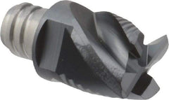 Iscar - MM EFS-CF Grade IC908 Carbide End Milling Tip Insert - TiAlN Finish, 4 Flutes, 12.7mm Cutting Diam, 9.5mm Depth of Cut, 16.5mm Extension, 38° Helix - Benchmark Tooling