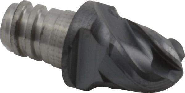Iscar - MM EB Grade IC908 Carbide Ball Nose Milling Tip Insert - TiAlN Finish, 4 Flutes, 1/4" Cutting Diam, 0.2" Depth of Cut, 0.39" Extension, 1/8" Cnr Rad, 38° Helix - Benchmark Tooling