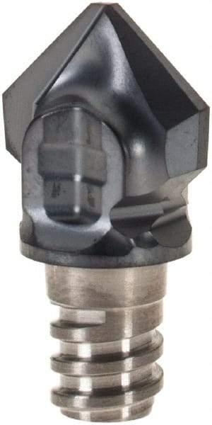 Iscar - MM HDF Grade IC908 Carbide Chamfer Milling Tip Insert - TiAlN Finish, 2 Flutes, 9.8mm Cutting Diam, 10.8mm Extension - Benchmark Tooling