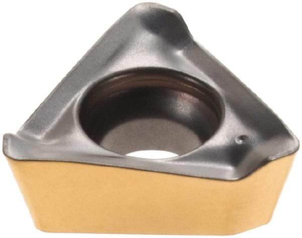 Iscar - HM390 TPKT1003 Grade IC330 Carbide Milling Insert - TiCN/TiN Finish, 0.1516" Thick, 7.5mm Inscribed Circle, 0.8mm Corner Radius - Benchmark Tooling