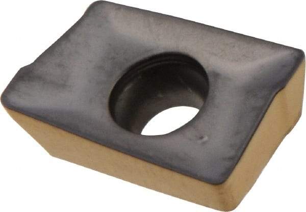 Iscar - APKT1003 HM Grade IC830 Carbide Milling Insert - TiAlN/TiN Finish, 0.1398" Thick, 0.5mm Corner Radius - Benchmark Tooling