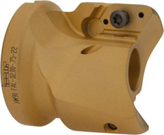 Iscar - 2 Inserts, 2" Cut Diam, 3/4" Arbor Diam, 0.807" Max Depth of Cut, Indexable Square-Shoulder Face Mill - 0/90° Lead Angle, 2" High, HM90 APCR 2206.. Insert Compatibility, Through Coolant, Series Helialu - Benchmark Tooling