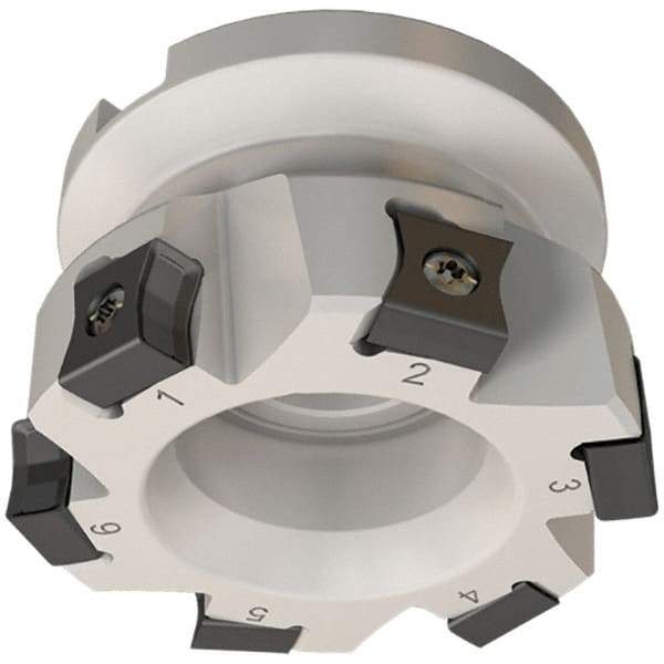 Iscar - 12 Inserts, 160mm Cut Diam, 40mm Arbor Diam, 10mm Max Depth of Cut, Indexable Square-Shoulder Face Mill - 0/90° Lead Angle, 63mm High, LN.. 11.. Insert Compatibility, Series AluTang - Benchmark Tooling