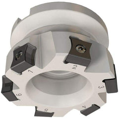 Iscar - 12 Inserts, 160mm Cut Diam, 40mm Arbor Diam, 10mm Max Depth of Cut, Indexable Square-Shoulder Face Mill - 0/90° Lead Angle, 63mm High, LN.. 11.. Insert Compatibility, Series AluTang - Benchmark Tooling