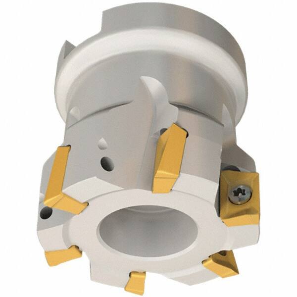 Iscar - 3 Inserts, 32mm Cut Diam, 16mm Arbor Diam, 10mm Max Depth of Cut, Indexable Square-Shoulder Face Mill - 0/90° Lead Angle, 35mm High, AP.. 1003 Insert Compatibility, Series Heli2000 - Benchmark Tooling