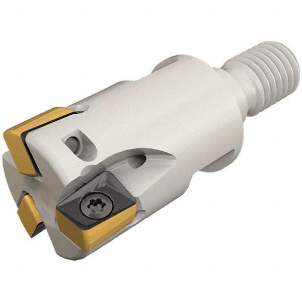 Iscar - 32mm Cut Diam, 8mm Max Depth of Cut, 30mm OAL, Indexable Square Shoulder End Mill - H490 AN.X 09 Inserts, M16 Modular Connection, 90° Lead Angle, Through Coolant, Series FlexFit, Helido - Benchmark Tooling