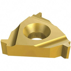 Iscar - 27UERL External Left & Right Hand Trapez Laydown Threading Insert - Grade IC250, TiCN/TiN Coated Carbide, 15.88mm Inscribed Circle - Benchmark Tooling