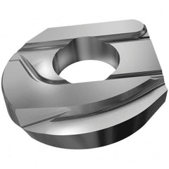 Iscar - HCRD250 QF Grade IC908 Carbide Milling Insert - TiAlN Finish, 5.4mm Thick, 25mm Inscribed Circle, 12.5mm Corner Radius - Benchmark Tooling