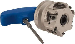 Iscar - 6 Inserts, 2" Cut Diam, 3/4" Arbor Diam, 0.492" Max Depth of Cut, Indexable Square-Shoulder Face Mill - 0/90° Lead Angle, 1.57" High, T490 LN.T 1306 Insert Compatibility, Through Coolant, Series Helitang - Benchmark Tooling