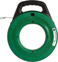 Greenlee - 240 Ft. Long x 1/8 Inch Wide, Steel Fish Tape - 400 Lb. Pulling Strength, Includes Case - Benchmark Tooling