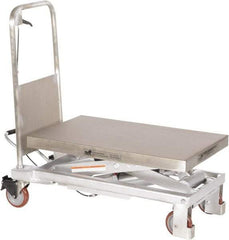Vestil - 1,000 Lb Capacity Manual Scissor Elevating Cart - 15-1/2" to 35-1/2" Lift Height, 32-1/2" Platform Length x 19-3/4" Platform Width - Benchmark Tooling