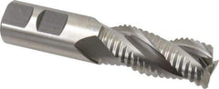 Hertel - 7/8" Diam, Coarse Pitch, 1-7/8" LOC, 3 Flute Cobalt Roughing Square End Mill - Uncoated, 4-1/8" OAL, 7/8" Shank Diam, Single End, Centercutting, 37° Helix - Benchmark Tooling