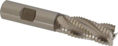 Hertel - 11/16" Diam, Coarse Pitch, 1-5/8" LOC, 4 Flute Cobalt Roughing Square End Mill - Uncoated, 3-3/4" OAL, 5/8" Shank Diam, Single End, 30° Helix - Benchmark Tooling
