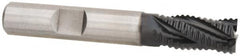 Hertel - 3/4" Diam, Coarse Pitch, 2-1/2" LOC, 4 Flute Cobalt Roughing Square End Mill - TiAlN Finish, 4-3/4" OAL, 3/4" Shank Diam, Single End, 30° Helix - Benchmark Tooling