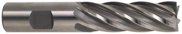 Hertel - 3/4", 4" LOC, 3/4" Shank Diam, 6-1/4" OAL, 6 Flute, Cobalt Square End Mill - Single End, Uncoated, Spiral Flute, 30° Helix, Centercutting, Right Hand Cut, Right Hand Flute - Benchmark Tooling