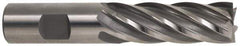 Hertel - 3/4", 4" LOC, 3/4" Shank Diam, 6-1/4" OAL, 6 Flute, Cobalt Square End Mill - Single End, Uncoated, Spiral Flute, 30° Helix, Centercutting, Right Hand Cut, Right Hand Flute - Benchmark Tooling