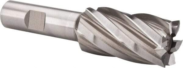 Hertel - 1", 1-7/8" LOC, 5/8" Shank Diam, 4" OAL, 6 Flute, Cobalt Square End Mill - Single End, Uncoated, Spiral Flute, 30° Helix, Right Hand Cut, Right Hand Flute - Benchmark Tooling