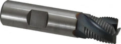 Hertel - 5/8" Diam, Fine Pitch, 5/8" LOC, 4 Flute Cobalt Roughing Square End Mill - TiCN Finish, 2-3/4" OAL, 5/8" Shank Diam, Single End, Centercutting, 30° Helix - Benchmark Tooling