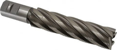 Hertel - 1-1/2" Diam, Fine Pitch, 6" LOC, 6 Flute Cobalt Roughing Square End Mill - Uncoated, 8-1/2" OAL, 1-1/4" Shank Diam, Single End, 30° Helix - Benchmark Tooling