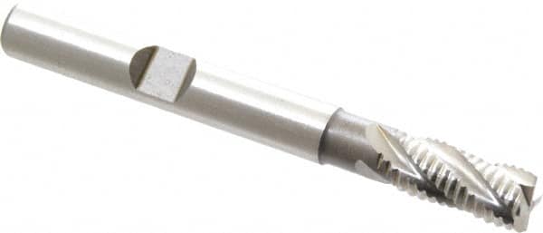 Hertel - 6mm Diam, Fine Pitch, 13mm LOC, 4 Flute Cobalt Roughing Square End Mill - Uncoated, 57mm OAL, 6mm Shank Diam, Single End, Centercutting, 30° Helix - Benchmark Tooling