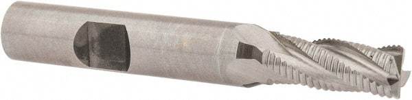 Hertel - 8mm Diam, Fine Pitch, 19mm LOC, 4 Flute Cobalt Roughing Square End Mill - Uncoated, 69mm OAL, 10mm Shank Diam, Single End, Centercutting, 30° Helix - Benchmark Tooling