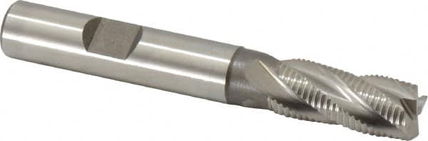 Hertel - 10mm Diam, Fine Pitch, 22mm LOC, 4 Flute Cobalt Roughing Square End Mill - Uncoated, 72mm OAL, 10mm Shank Diam, Single End, Centercutting, 30° Helix - Benchmark Tooling