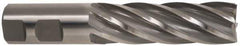 Hertel - 1", 3" LOC, 1" Shank Diam, 5-1/2" OAL, 6 Flute, High Speed Steel Square End Mill - Single End, Uncoated, Spiral Flute, 30° Helix, Centercutting, Right Hand Cut, Right Hand Flute - Benchmark Tooling