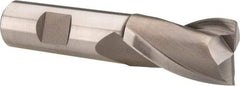 Hertel - 15/16", 1-1/2" LOC, 3/4" Shank Diam, 3-3/4" OAL, 2 Flute, High Speed Steel Square End Mill - Single End, Uncoated, Spiral Flute, 30° Helix, Centercutting, Right Hand Cut, Right Hand Flute - Benchmark Tooling