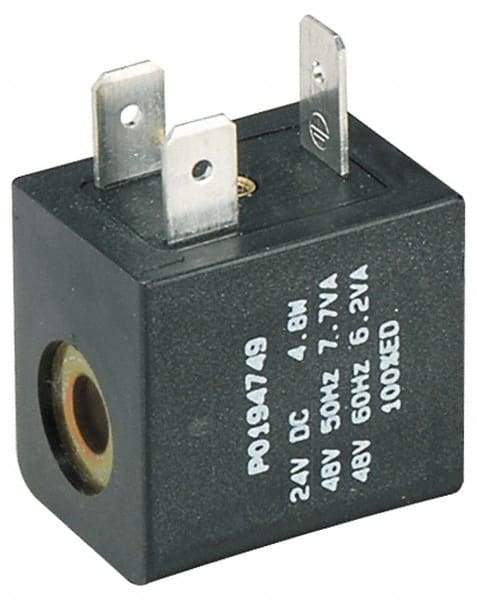 Parker - 12 DC Volt, Class F, Solenoid Coil - 5.5 Watt, IP 65 Enclosure, Use with Parker B Series Viking Valve - Benchmark Tooling