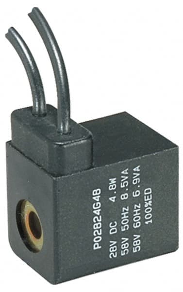 Parker - 12 DC Volt, Class F, Solenoid Coil - 5.5 Watt, IP 65 Enclosure, Use with Parker B Series Viking Valve - Benchmark Tooling