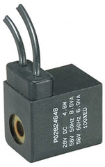 Parker - 12 DC Volt, Class F, Solenoid Coil - 5.5 Watt, IP 65 Enclosure, Use with Parker B Series Viking Valve - Benchmark Tooling
