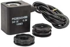 Parker - 24 DC Volt, Class F, Solenoid Coil - 6.0 Watt, IP 65 Enclosure, Use with Parker B Series Viking Valve - Benchmark Tooling