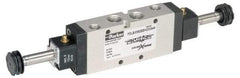 Parker - 3/8" NPT Port, Double Solenoid, 2 Position Valveless Coil, Aluminum Solenoid Valve - Normally Open Through Ports 1 & 2, 232 Max PSI, Buna-N Seal - Benchmark Tooling