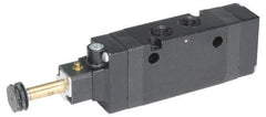 Parker - 3/8" NPT Port, Single Solenoid, 3 Way, Valveless Coil, Aluminum Solenoid Valve - Normally Closed, 145 Max PSI, Buna-N Seal - Benchmark Tooling