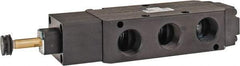Parker - 3/4" NPT Port, Single Solenoid, 2 Position Valveless Coil, Aluminum Solenoid Valve - Normally Open Through Ports 1 & 2, 145 Max PSI, Buna-N Seal - Benchmark Tooling